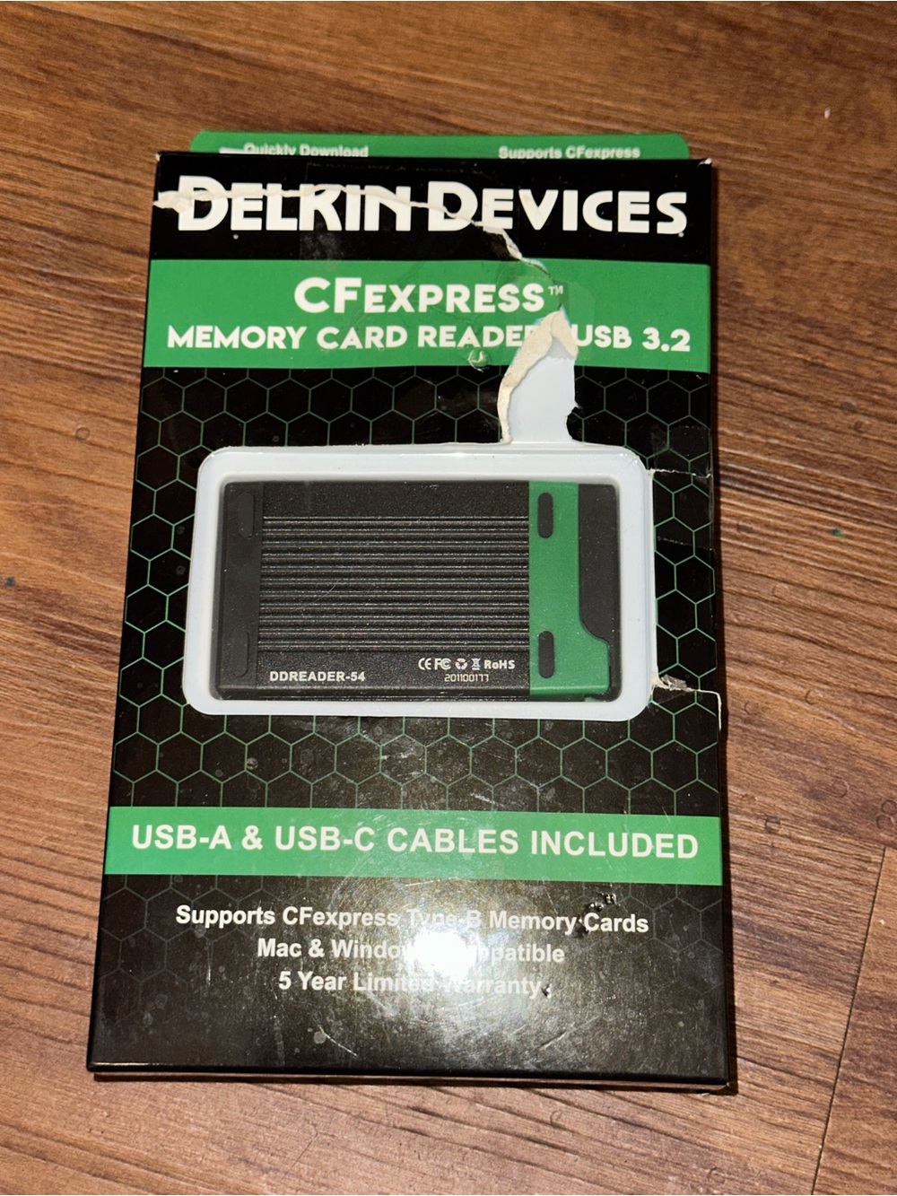 Delkin Devices CFexpress Type B Memory Card Reader (DDREADER-54) Reader +1 Cable